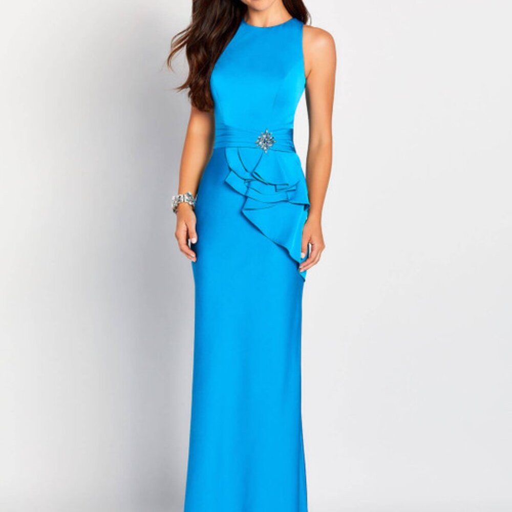 Cameron Blake Mother of the Bride Dress 119648 event gown NWT sz 10 Turquoise